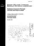 Cover page: Preliminary Assessment of Potential CDM Early Start Projects in Brazil