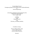 Cover page: Seeking Higher Ground: Contemporary Back-to-the-Land Movements in Eastern Kentucky