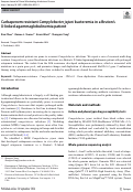 Cover page: Carbapenem resistant Campylobacter jejuni bacteremia in a Bruton’s X-linked agammaglobulinemia patient