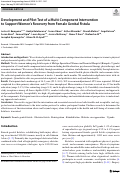 Cover page: Development and Pilot Test of a Multi-Component Intervention to Support Womens Recovery from Female Genital Fistula.