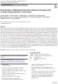 Cover page: Early changes in diaphragmatic function evaluated using ultrasound in cardiac surgery patients: a cohort study