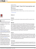 Cover page: A Fat to Forget: Trans Fat Consumption and Memory