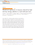 Cover page: Mutational signatures in tumours induced by high and low energy radiation in Trp53 deficient mice