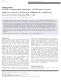 Cover page: mTORC1-dependent translation of collapsin response mediator protein-2 drives neuroadaptations underlying excessive alcohol-drinking behaviors