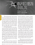 Cover page: Spider Silk: Sronger than Steel? Nature's Supermaterial