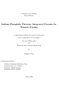 Cover page: Indium Phosphide Photonic Integrated Circuits for Remote Sensing