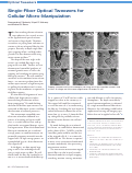 Cover page: Single-Fiber Optical Tweezers for Cellular Micro-Manipulation