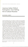 Cover page: American Indian Political Participation: From Melting Pot to Cultural Pluralism