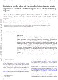 Cover page: Variations in the slope of the resolved star-forming main sequence: a tool for constraining the mass of star-forming regions