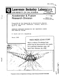 Cover page: BERKELEY RESEARCH PROGRAM ON ION INDUCTION LINACS FOR INERTIAL FUSION