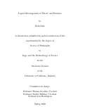 Cover page: Logical Interrogations of Theory and Evidence