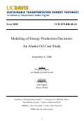 Cover page: Modeling of Energy Production Decisions: An Alaska Oil Case Study