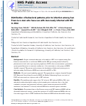 Cover page: Distribution of Behavioral Patterns Before Infection Among San Francisco Men Who Have Sex With Men Newly Infected With HIV in 2014