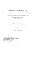 Cover page: Performance analysis and enhancement of mobile OFDM systems