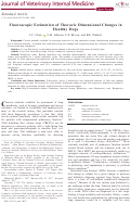 Cover page: Fluoroscopic Estimation of Thoracic Dimensional Changes in Healthy Dogs