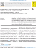 Cover page of Characterization of external optical crosstalk reduction for SiPM-based scintillation detectors with an optical bandpass filter