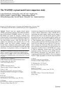 Cover page: The WAMME regional model intercomparison study