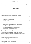 Cover page: Table of Contents