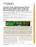 Cover page: Parrotfish Teeth: Stiff Biominerals Whose Microstructure Makes Them Tough and Abrasion-Resistant To Bite Stony Corals