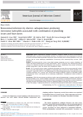 Cover page: Nosocomial infections by diverse carbapenemase-producing Aeromonas hydrophila associated with combination of plumbing issues and heat waves