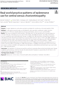 Cover page: Real-world practice patterns of eplerenone use for central serous chorioretinopathy.