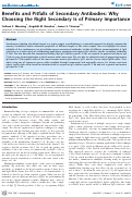 Cover page: Benefits and Pitfalls of Secondary Antibodies: Why Choosing the Right Secondary Is of Primary Importance