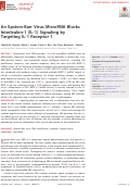 Cover page: An Epstein-Barr Virus MicroRNA Blocks Interleukin-1 (IL-1) Signaling by Targeting IL-1 Receptor 1