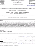 Cover page: Calibration of an impedance probe for estimation of surface soil water content over large regions