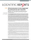 Cover page: 3D microtumors in vitro supported by perfused vascular networks