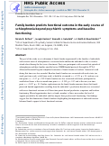 Cover page: Family burden predicts functional outcome in the early course of schizophrenia beyond psychiatric symptoms and baseline functioning