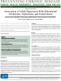 Cover page: Association of Adult Depression With Educational Attainment, Aspirations, and Expectations