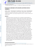 Cover page: Exposure to antenatal corticosteroids and infant cortisol regulation