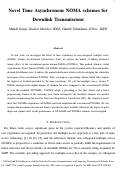 Cover page: Novel Time Asynchronous NOMA schemes for Downlink Transmissions