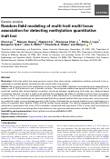 Cover page: Random field modeling of multi-trait multi-locus association for detecting methylation quantitative trait loci.