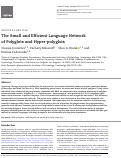 Cover page: The Small and Efficient Language Network of Polyglots and Hyper-polyglots.