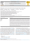 Cover page of Chimpanzees steal less from their friends and expect them to do the same