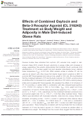 Cover page: Effects of Combined Oxytocin and Beta-3 Receptor Agonist (CL 316243) Treatment on Body Weight and Adiposity in Male Diet-Induced Obese Rats