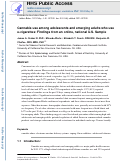 Cover page: Cannabis use among adolescents and emerging adults who use e-cigarettes: Findings from an online, national U.S. Sample