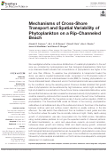 Cover page: Mechanisms of Cross-Shore Transport and Spatial Variability of Phytoplankton on a Rip-Channeled Beach