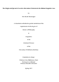 Cover page: The Origin and Spread of Locative Determiner Omission in the Balkan Linguistic Area