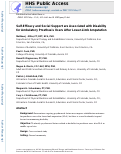 Cover page: Self-Efficacy and Social Support are Associated with Disability for Ambulatory Prosthesis Users After Lower-Limb Amputation.