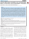 Cover page: Perfusion MRI Indexes Variability in the Functional Brain Effects of Theta-Burst Transcranial Magnetic Stimulation