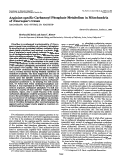 Cover page: Arginine-specific carbamoyl phosphate metabolism in mitochondria of Neurospora crassa. Channeling and control by arginine.