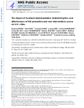 Cover page: The impact of localized implementation: determining the cost-effectiveness of HIV prevention and care interventions across six United States cities.