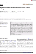 Cover page: Habituation and tolerance in coyotes (Canis latrans), a flexible urban predator