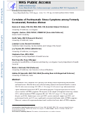 Cover page: Correlates of Posttraumatic Stress Symptoms among Formerly Incarcerated, Homeless Women