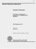 Cover page: Precision Transponder