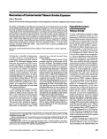 Cover page: Biomarkers of environmental tobacco smoke exposure.