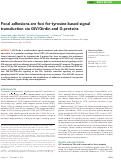 Cover page: Focal adhesions are foci for tyrosine-based signal transduction via GIV/Girdin and G proteins