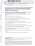 Cover page: Assessing the risk of symptom worsening in psilocybin-assisted therapy for depression: A systematic review and individual participant data meta-analysis.